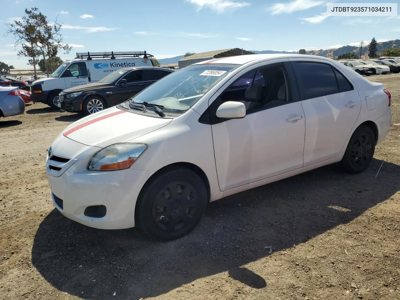 2007 Toyota Yaris VIN: JTDBT923571034211 Lot: 71266854