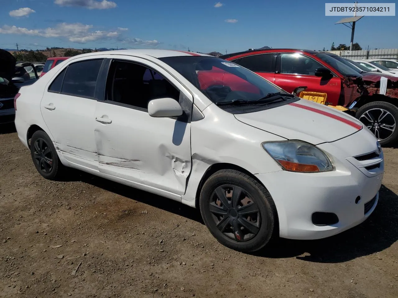 2007 Toyota Yaris VIN: JTDBT923571034211 Lot: 71266854