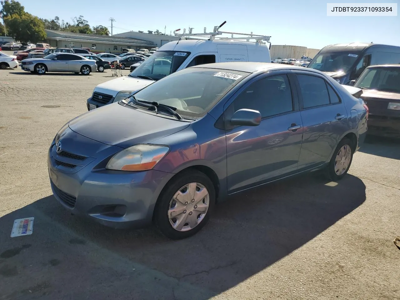 2007 Toyota Yaris VIN: JTDBT923371093354 Lot: 71324274