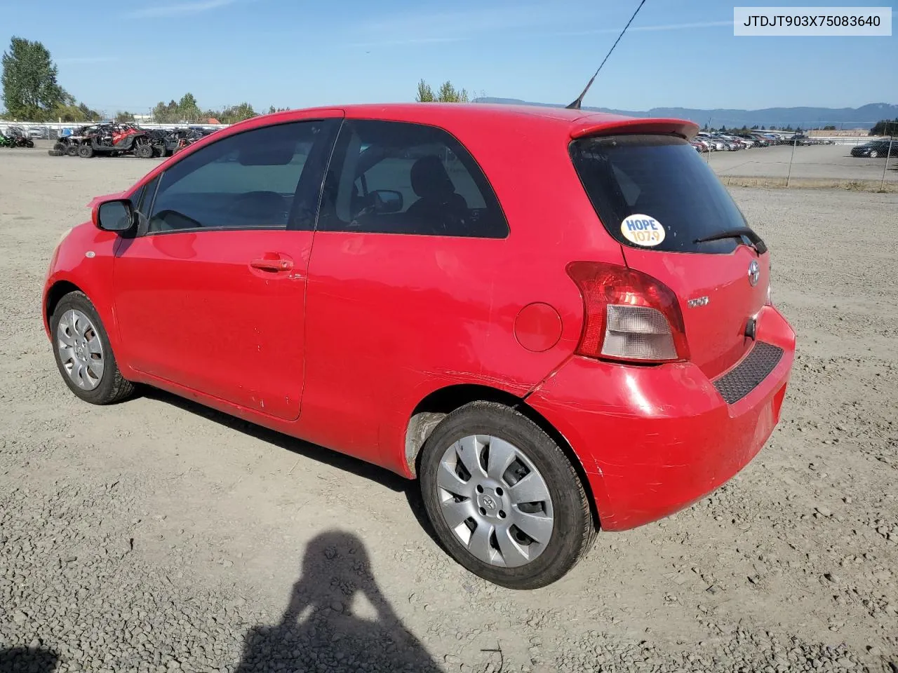 2007 Toyota Yaris VIN: JTDJT903X75083640 Lot: 72677674