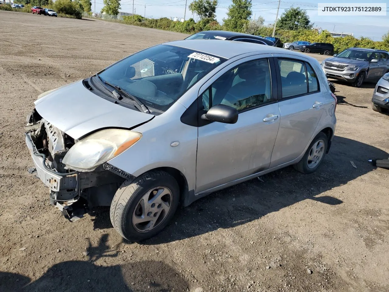 2007 Toyota Yaris VIN: JTDKT923175122889 Lot: 72712254