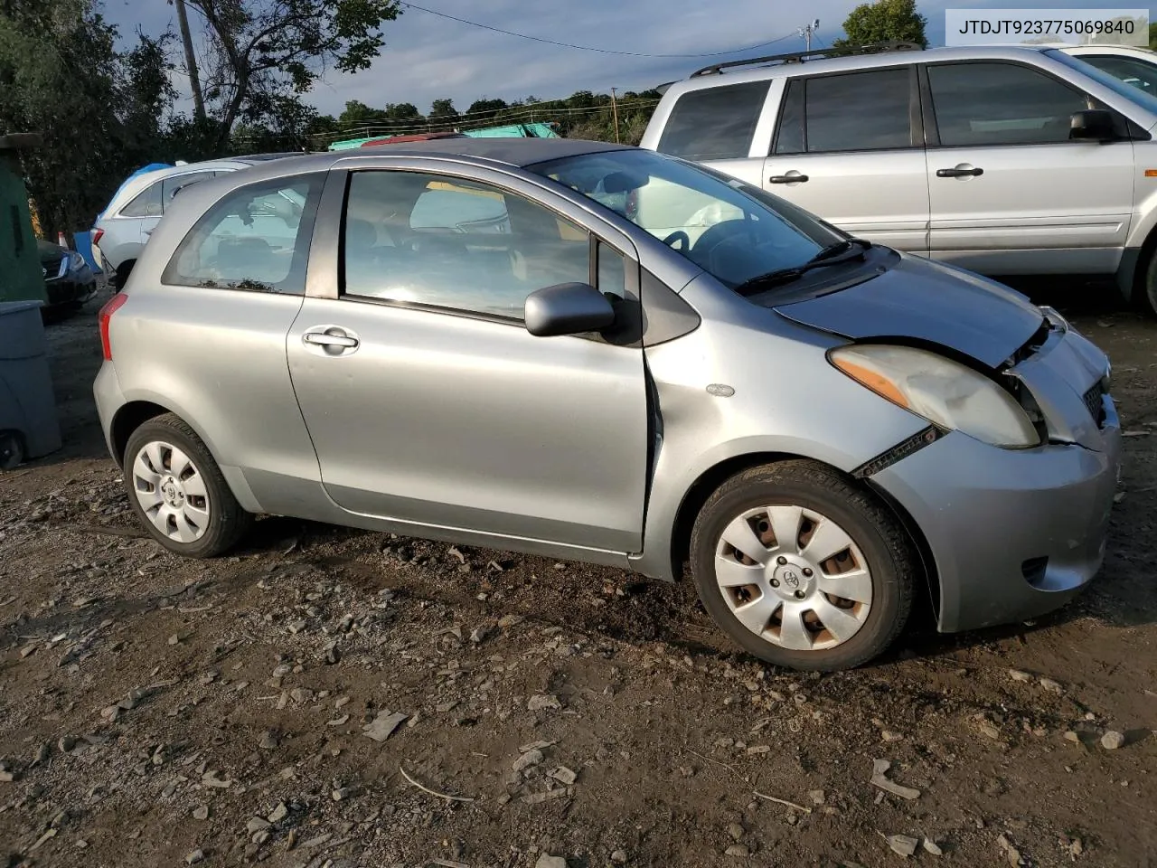 2007 Toyota Yaris VIN: JTDJT923775069840 Lot: 73954654