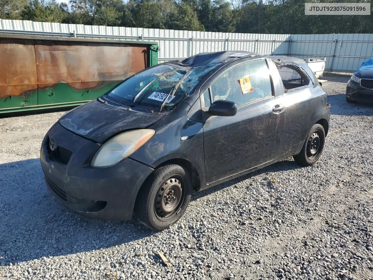 2007 Toyota Yaris VIN: JTDJT923075091596 Lot: 74619274