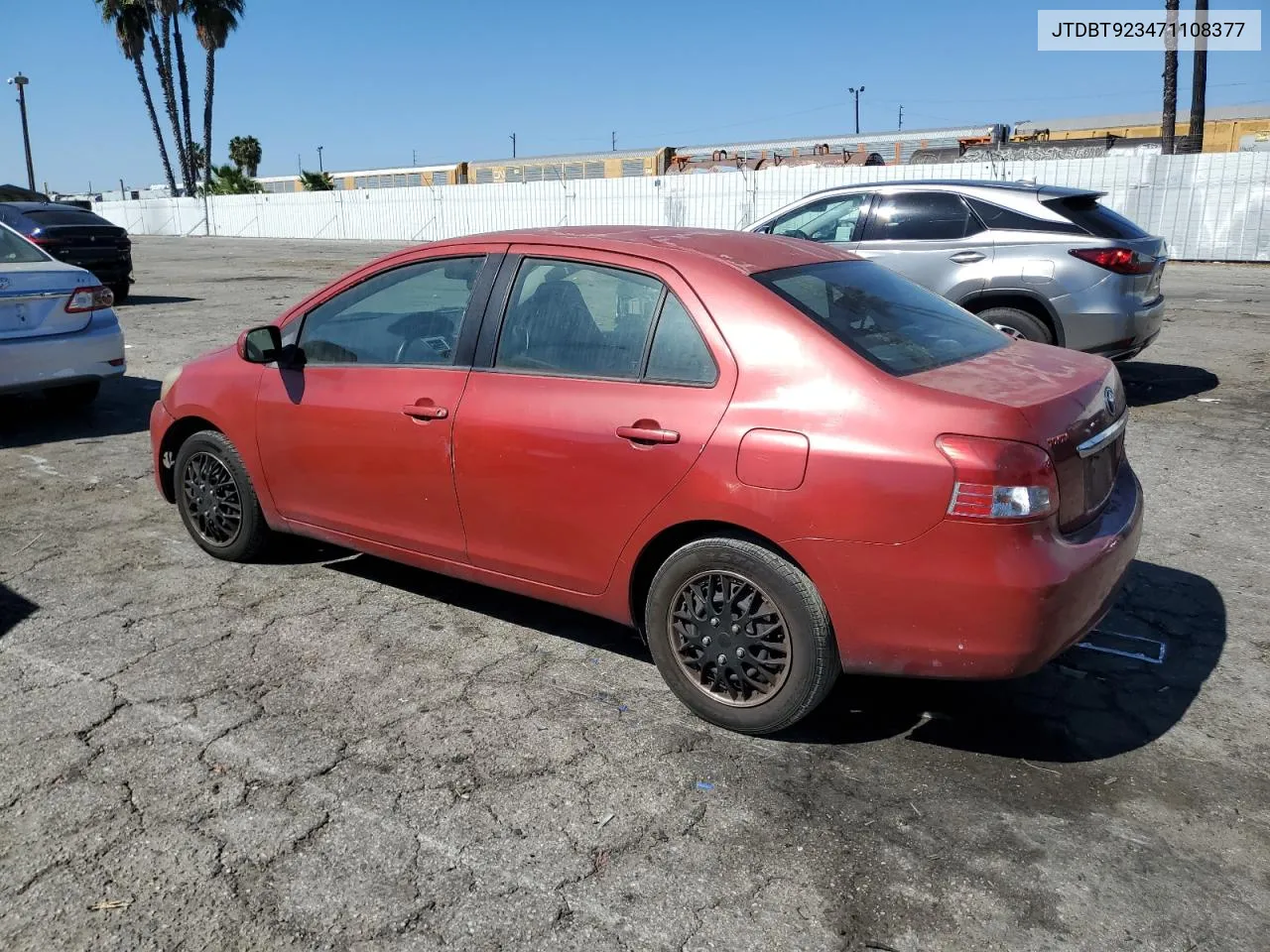 2007 Toyota Yaris VIN: JTDBT923471108377 Lot: 74826964