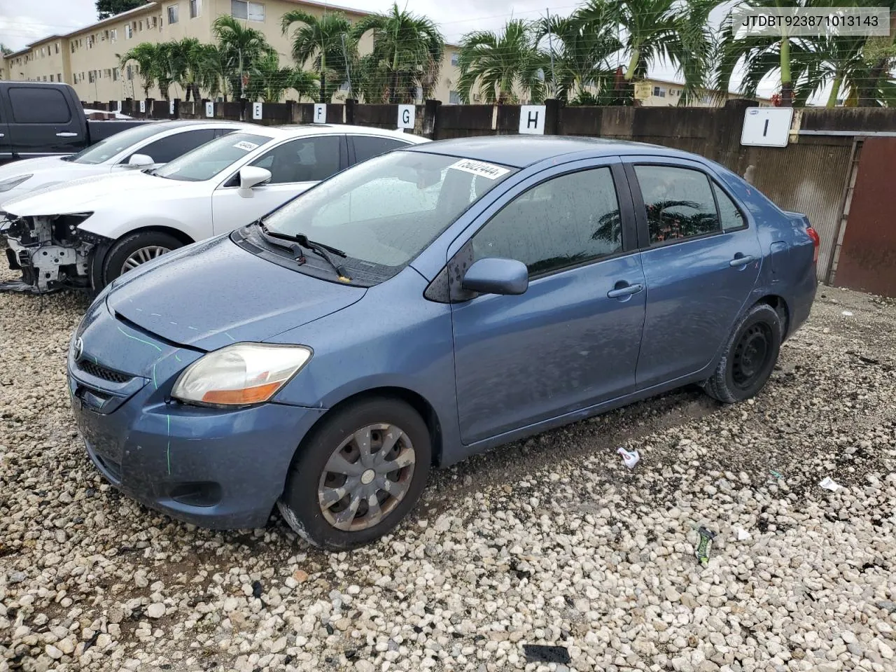 2007 Toyota Yaris VIN: JTDBT923871013143 Lot: 75022444