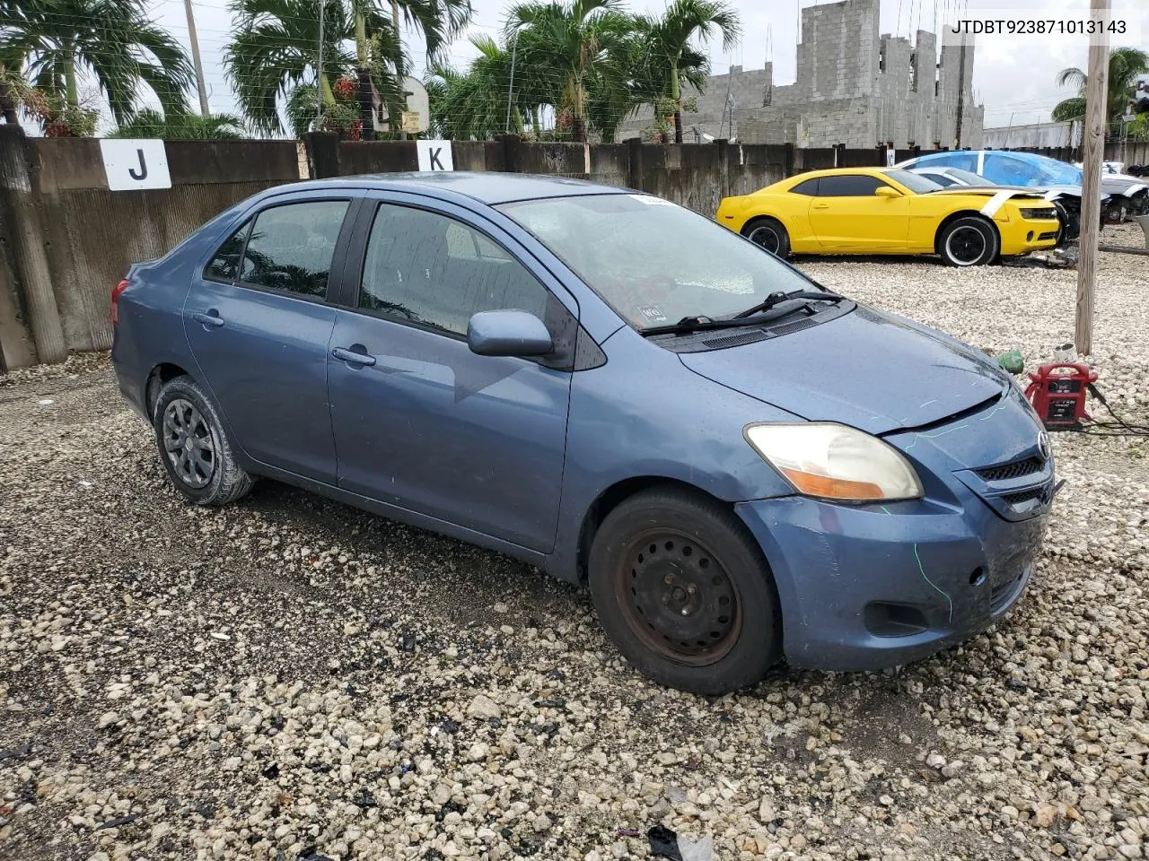 2007 Toyota Yaris VIN: JTDBT923871013143 Lot: 75022444