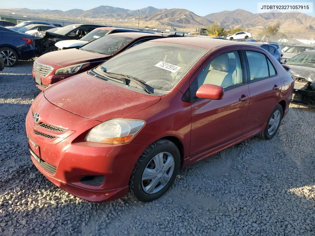 2007 Toyota Yaris VIN: JTDBT923271057915 Lot: 75212914