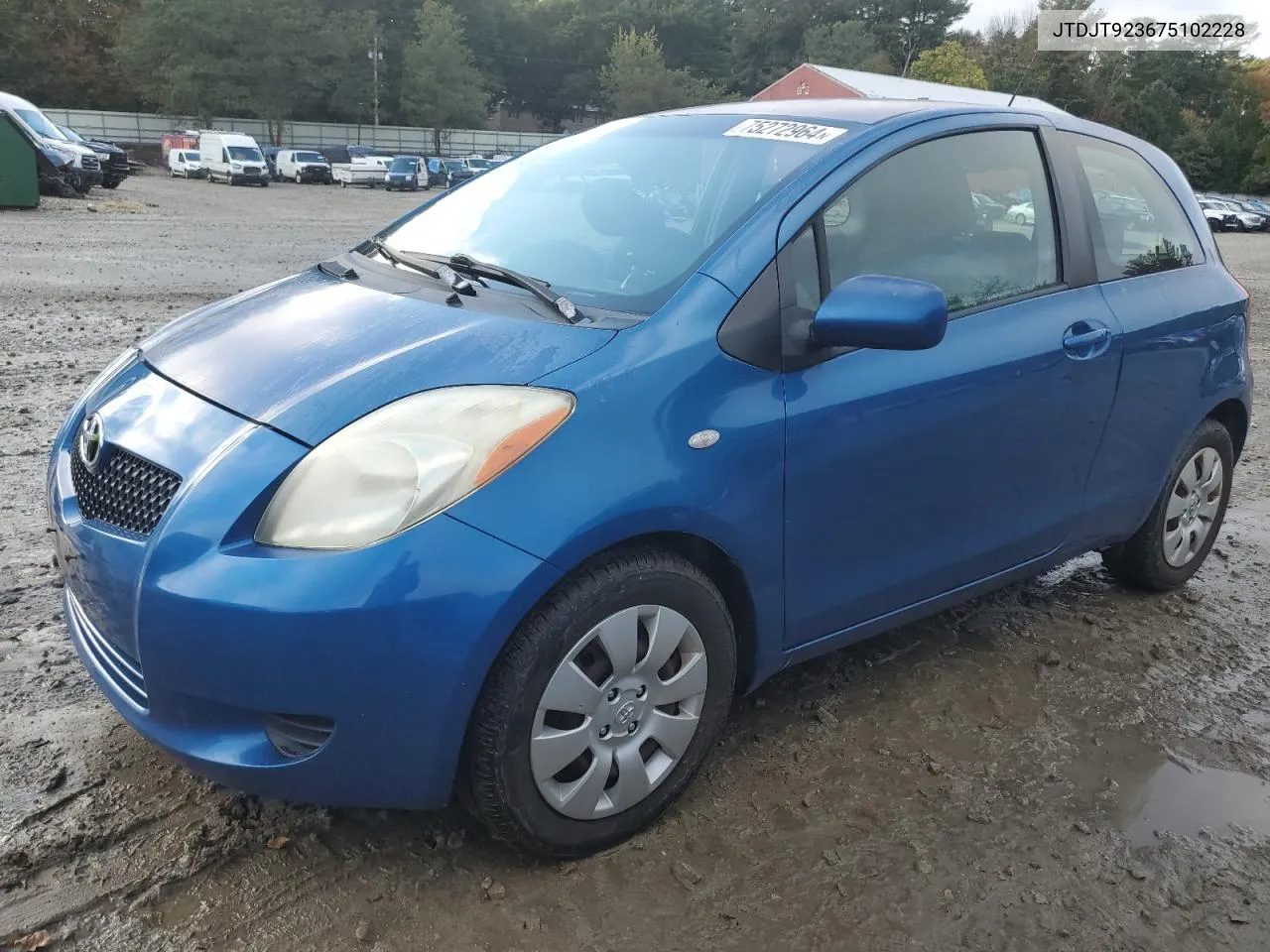 2007 Toyota Yaris VIN: JTDJT923675102228 Lot: 75272964