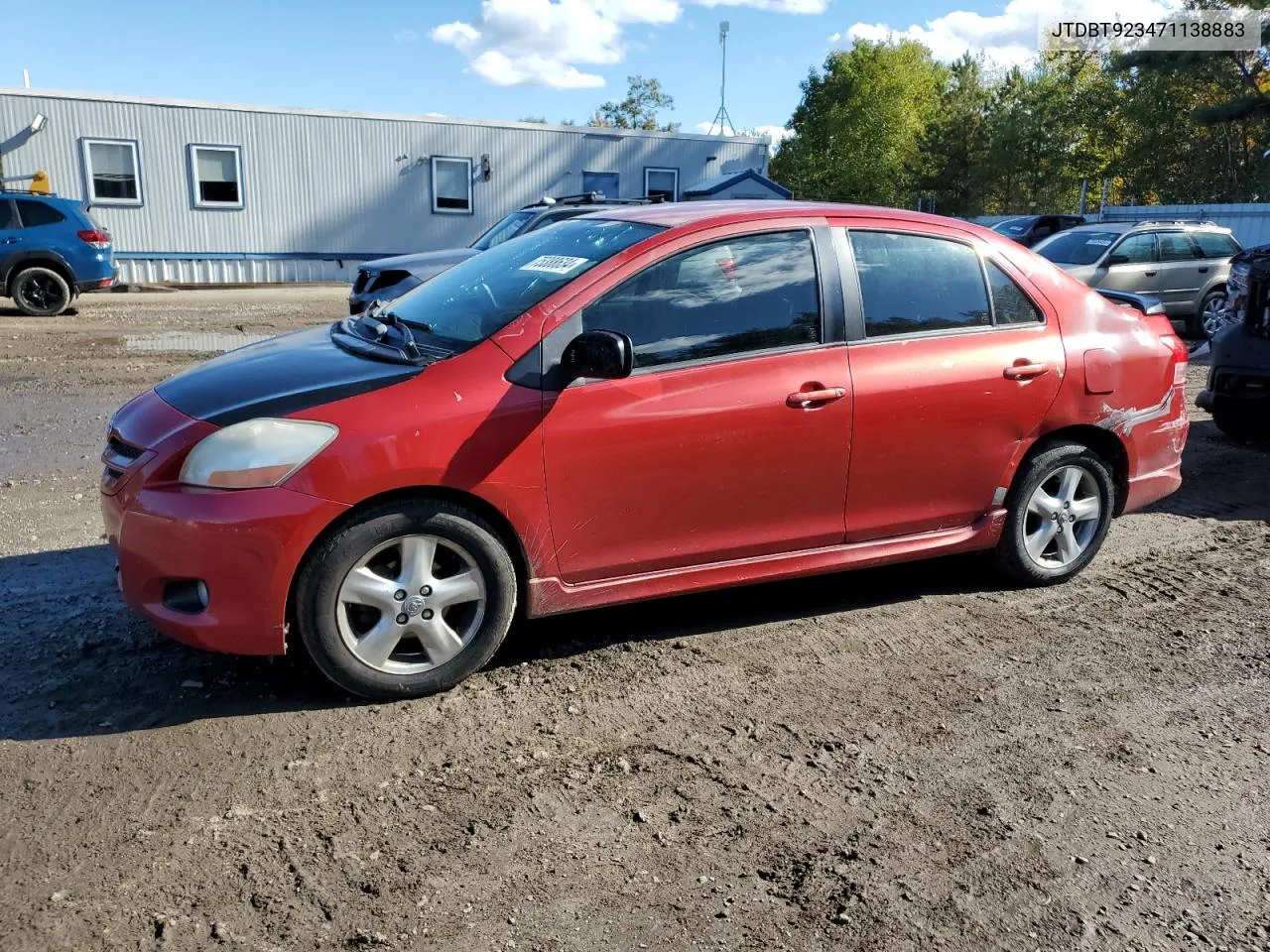 2007 Toyota Yaris VIN: JTDBT923471138883 Lot: 75388634