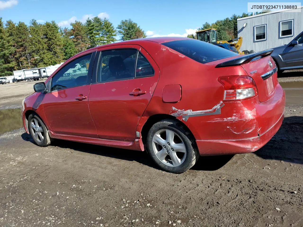 2007 Toyota Yaris VIN: JTDBT923471138883 Lot: 75388634