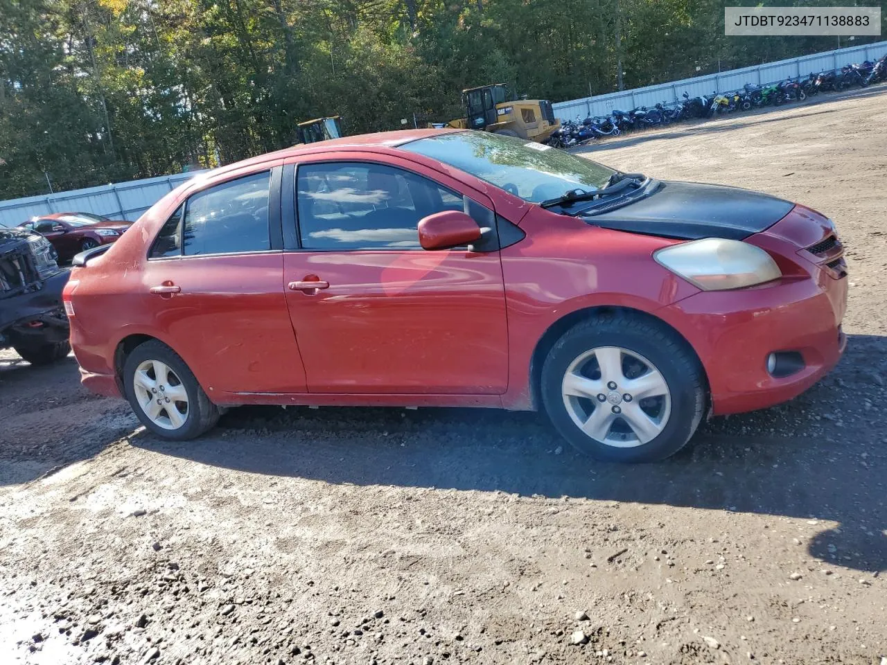 2007 Toyota Yaris VIN: JTDBT923471138883 Lot: 75388634