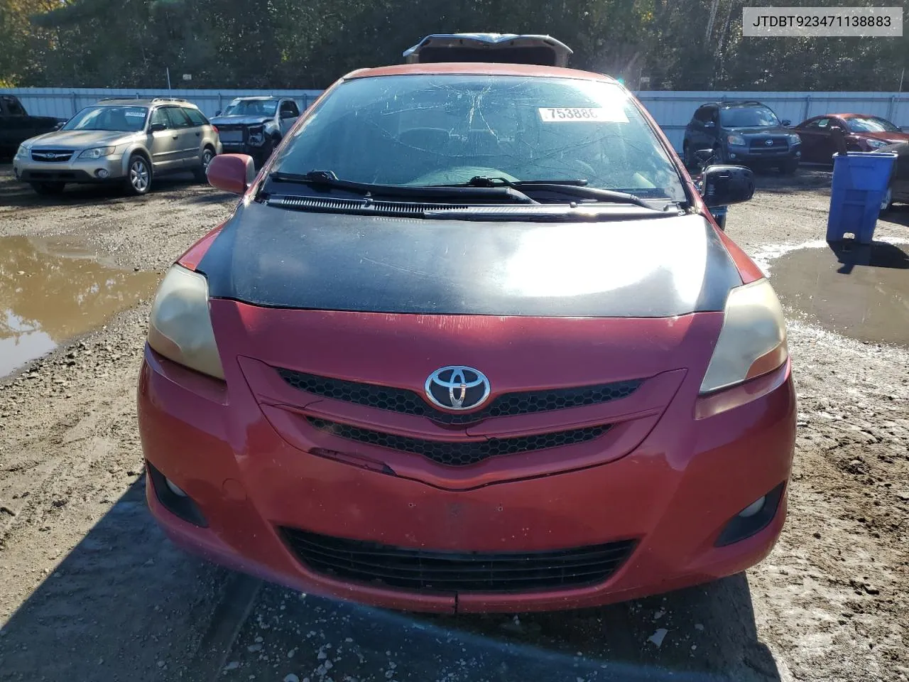 2007 Toyota Yaris VIN: JTDBT923471138883 Lot: 75388634