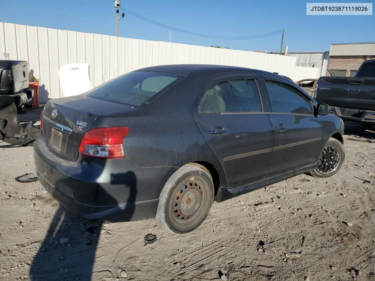 2007 Toyota Yaris VIN: JTDBT923871119026 Lot: 75610574