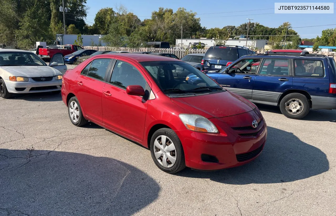 2007 Toyota Yaris VIN: JTDBT923571144580 Lot: 75640304