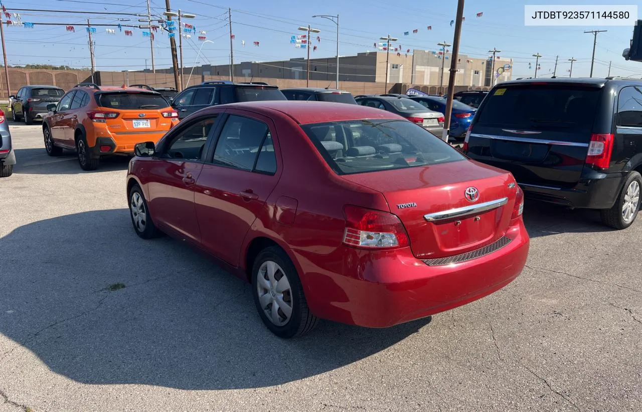 2007 Toyota Yaris VIN: JTDBT923571144580 Lot: 75640304