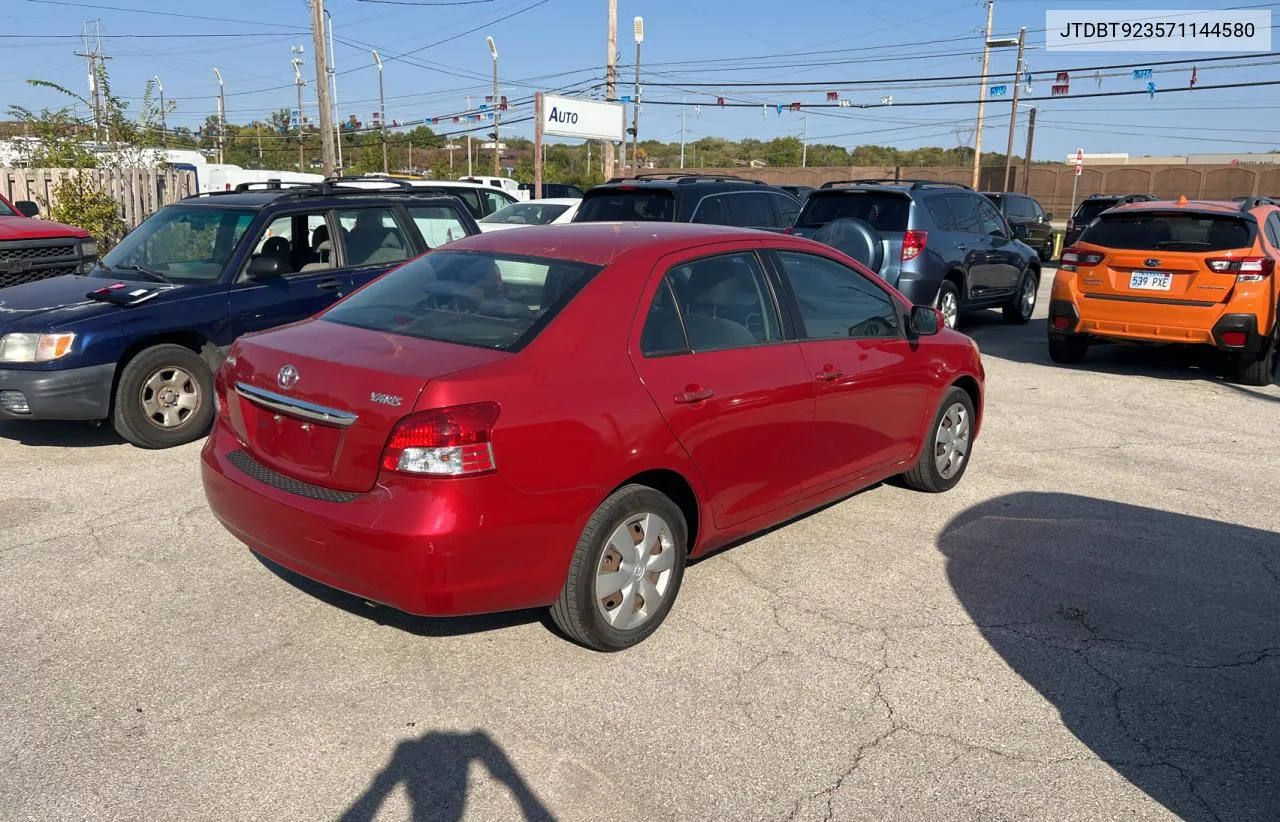 2007 Toyota Yaris VIN: JTDBT923571144580 Lot: 75640304