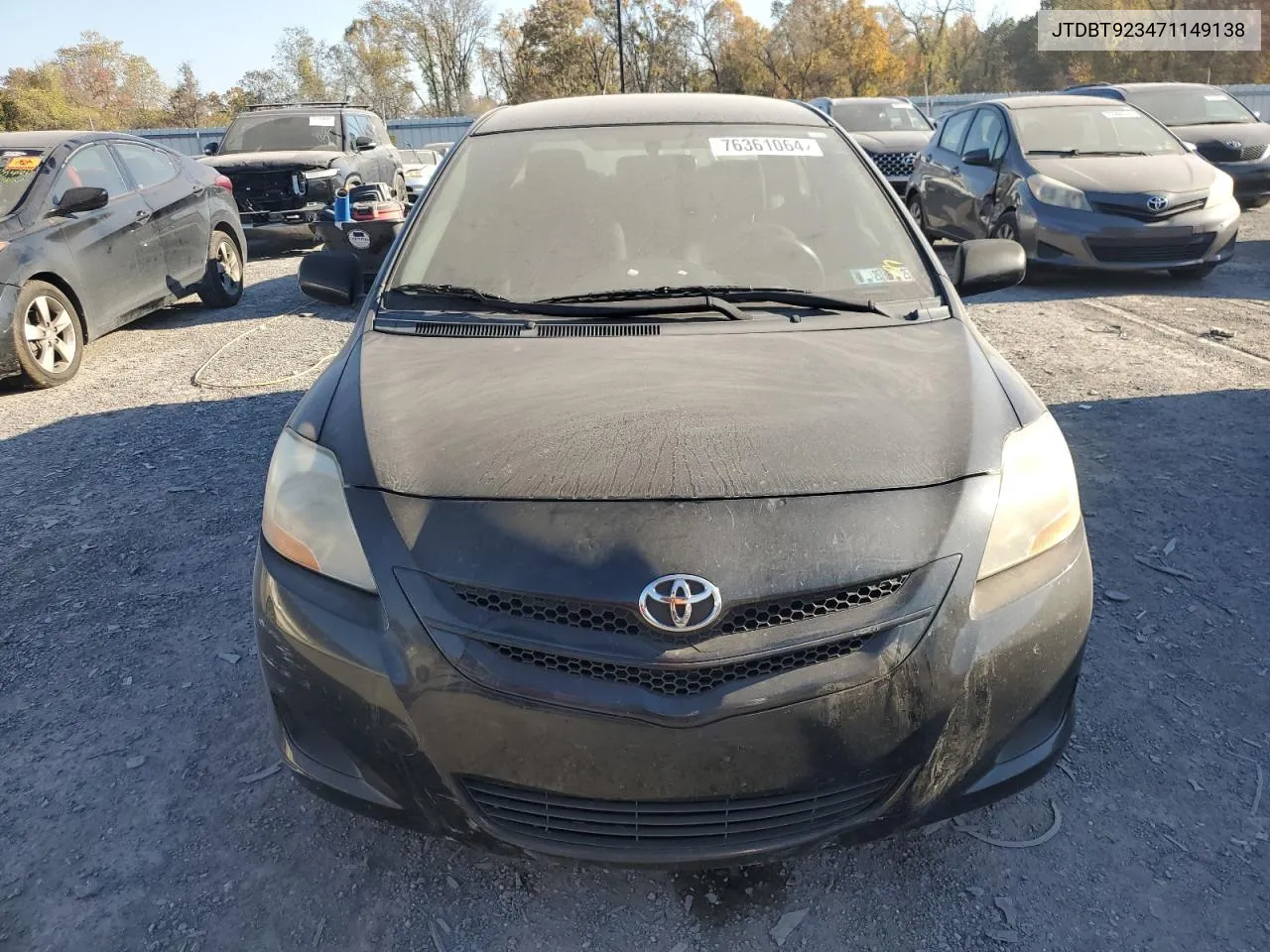 2007 Toyota Yaris VIN: JTDBT923471149138 Lot: 76361064