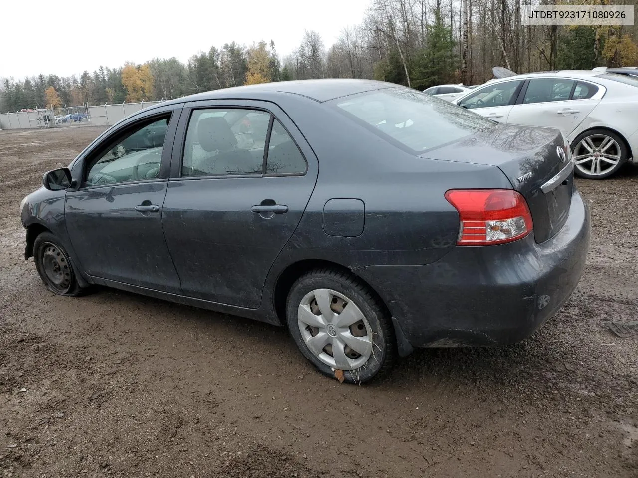 2007 Toyota Yaris VIN: JTDBT923171080926 Lot: 76875364