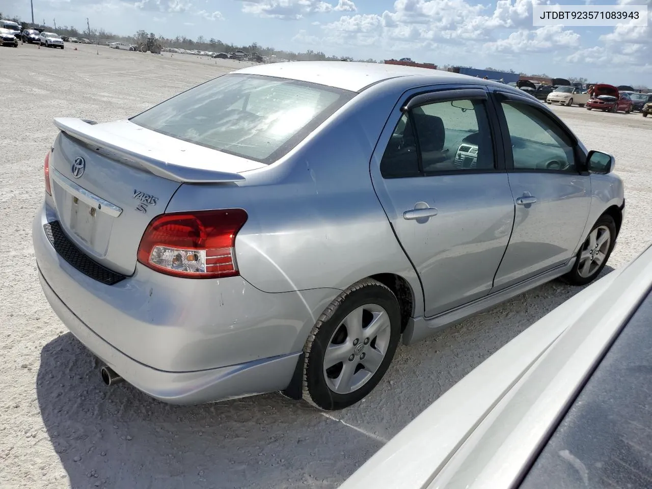 2007 Toyota Yaris VIN: JTDBT923571083943 Lot: 77296994