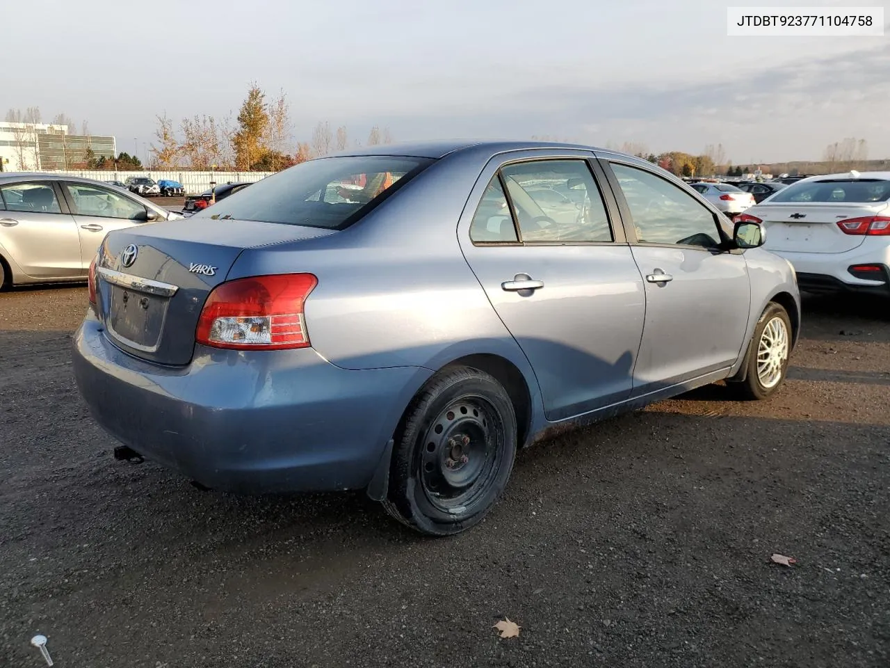 2007 Toyota Yaris VIN: JTDBT923771104758 Lot: 77869904