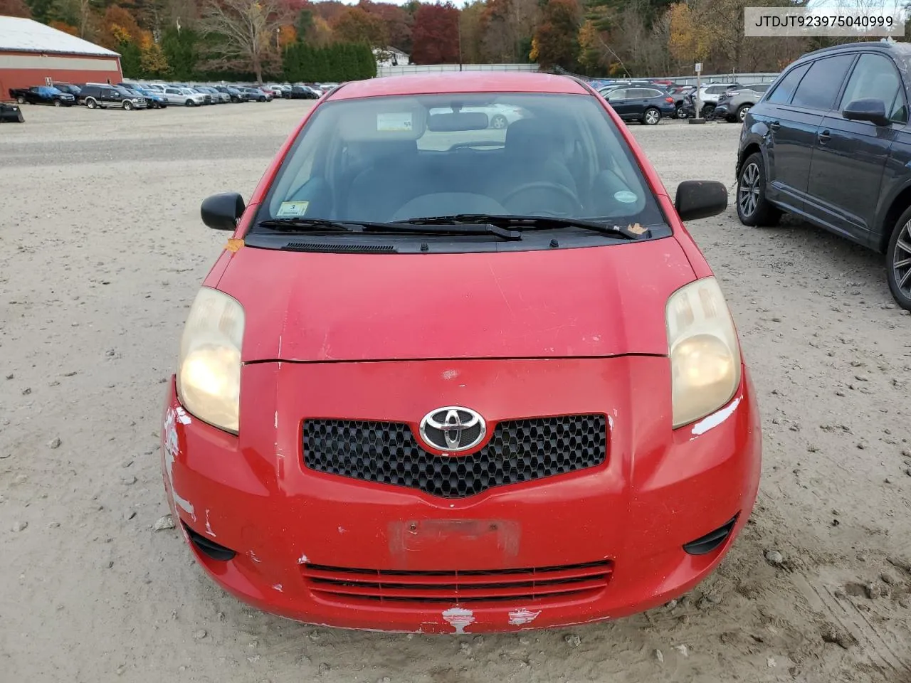 2007 Toyota Yaris VIN: JTDJT923975040999 Lot: 78310124