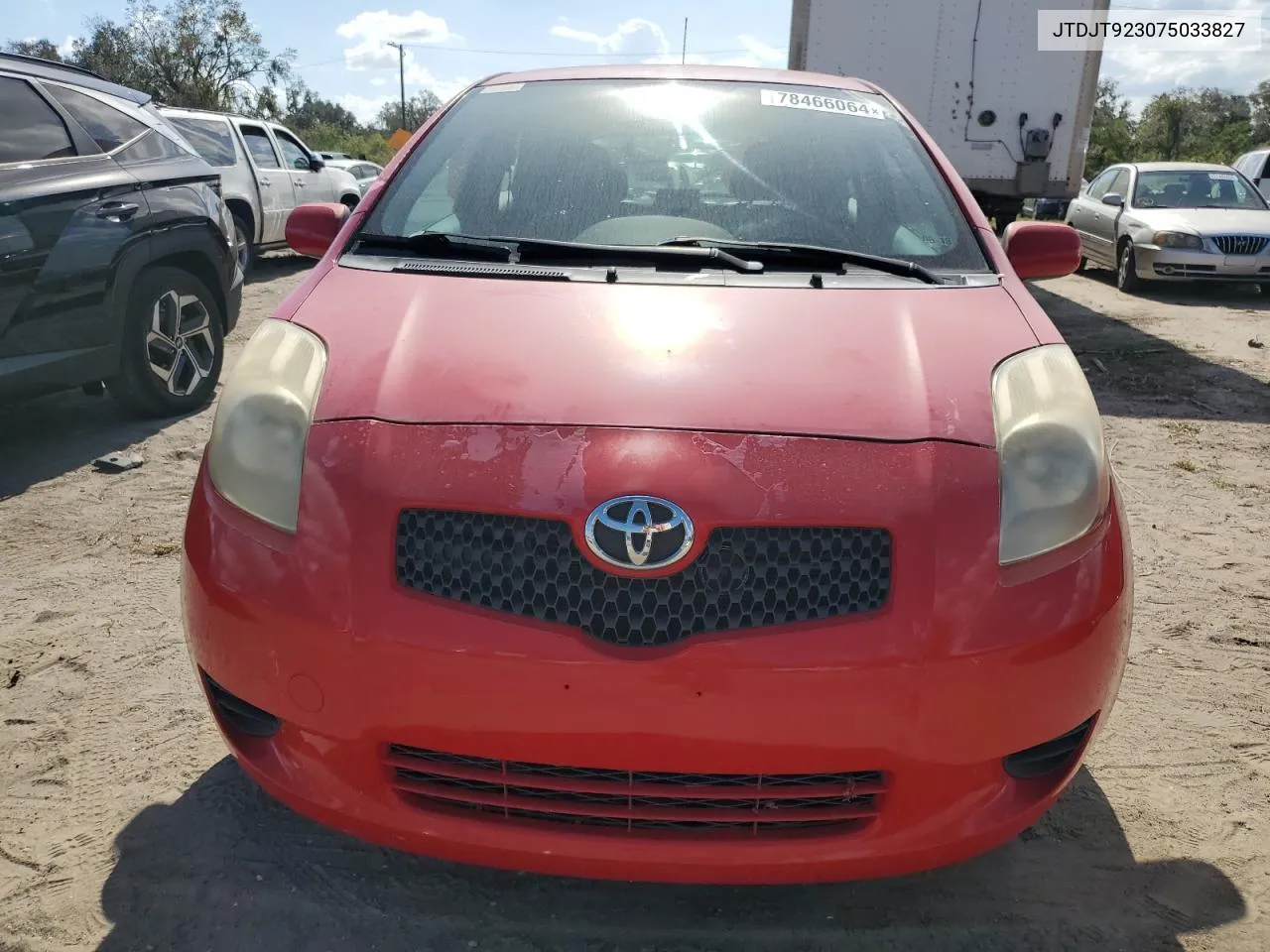 2007 Toyota Yaris VIN: JTDJT923075033827 Lot: 78466064