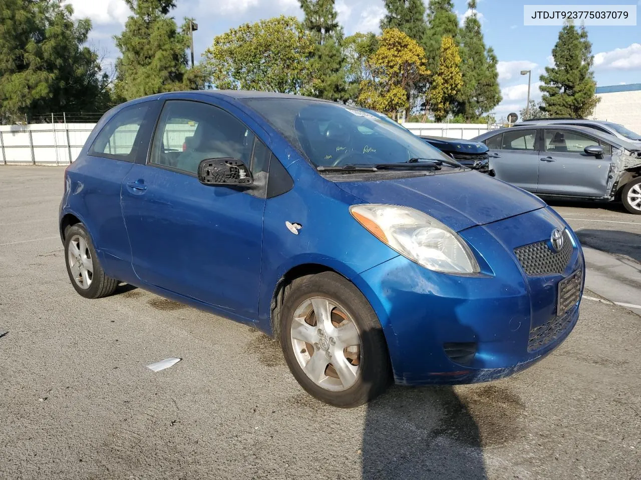 2007 Toyota Yaris VIN: JTDJT923775037079 Lot: 78636454