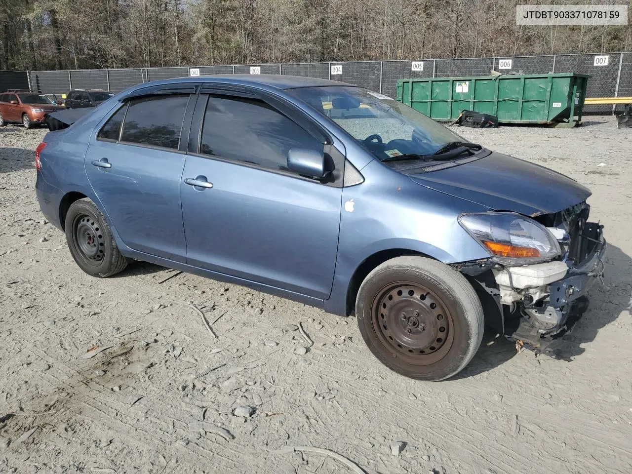 2007 Toyota Yaris VIN: JTDBT903371078159 Lot: 78642614