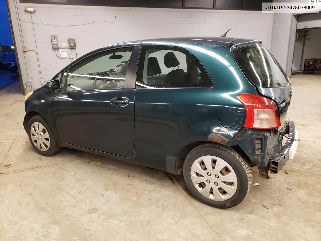 2007 Toyota Yaris VIN: JTDJT923475078009 Lot: 79029343