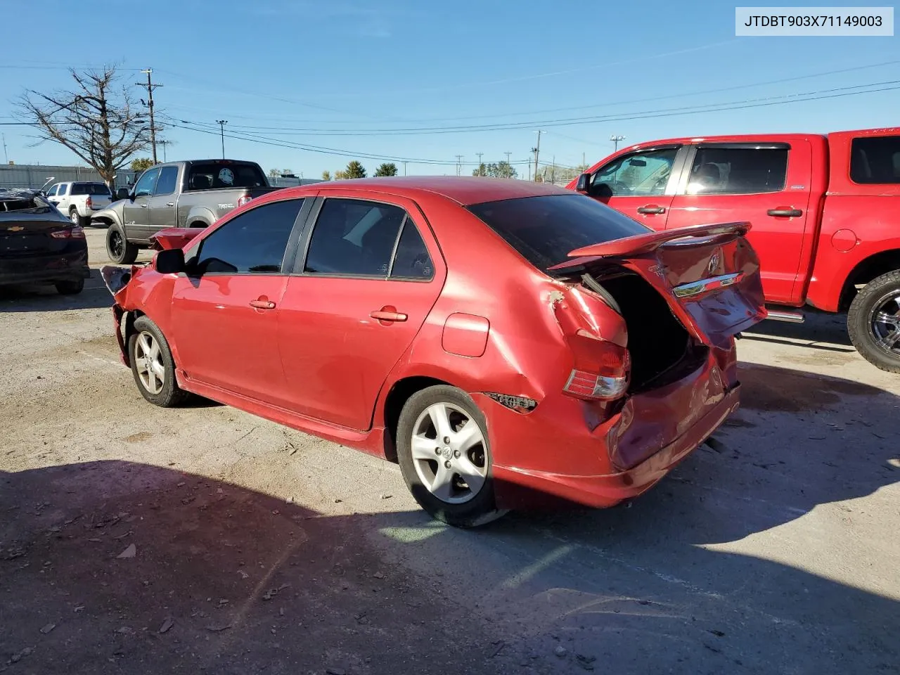 2007 Toyota Yaris VIN: JTDBT903X71149003 Lot: 79037594