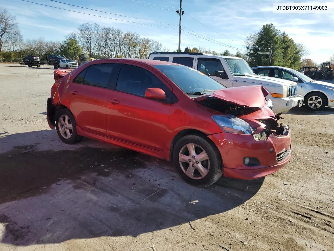 2007 Toyota Yaris VIN: JTDBT903X71149003 Lot: 79037594