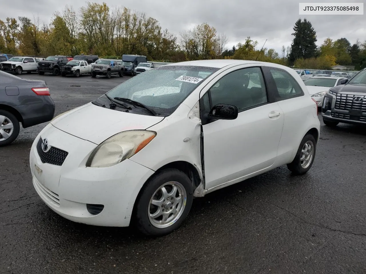 2007 Toyota Yaris VIN: JTDJT923375085498 Lot: 79081274