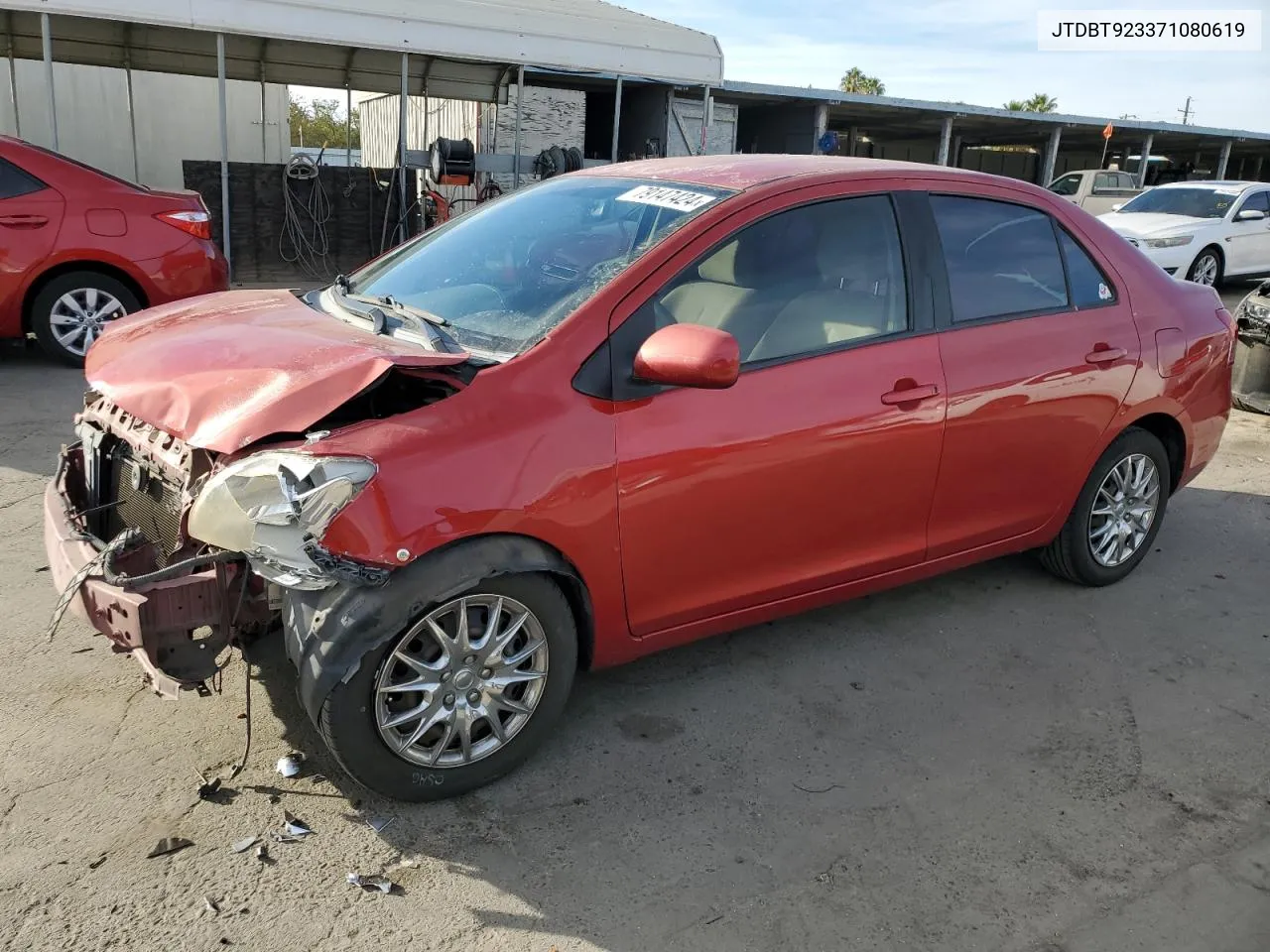 2007 Toyota Yaris VIN: JTDBT923371080619 Lot: 79147424