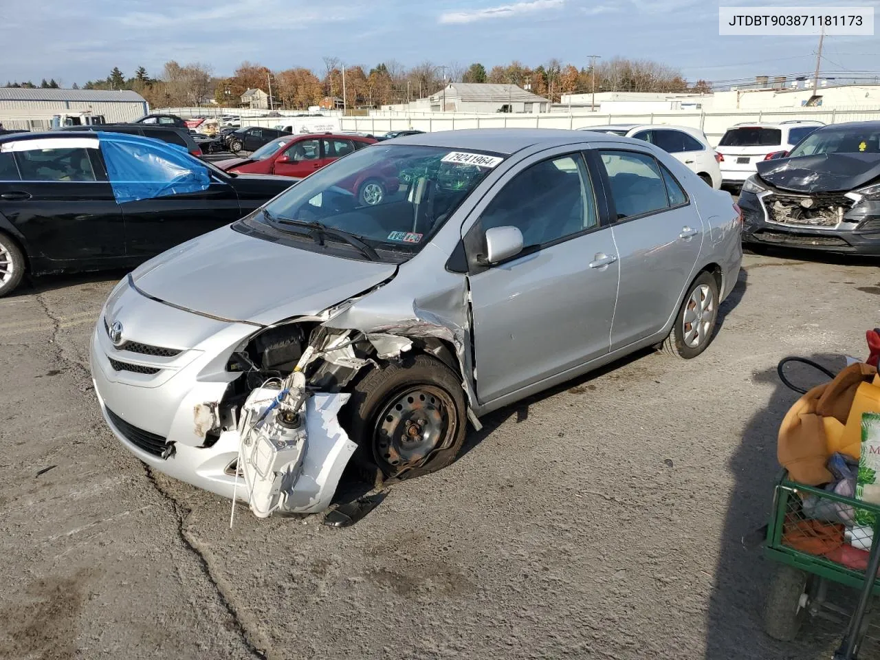 2007 Toyota Yaris VIN: JTDBT903871181173 Lot: 79241964