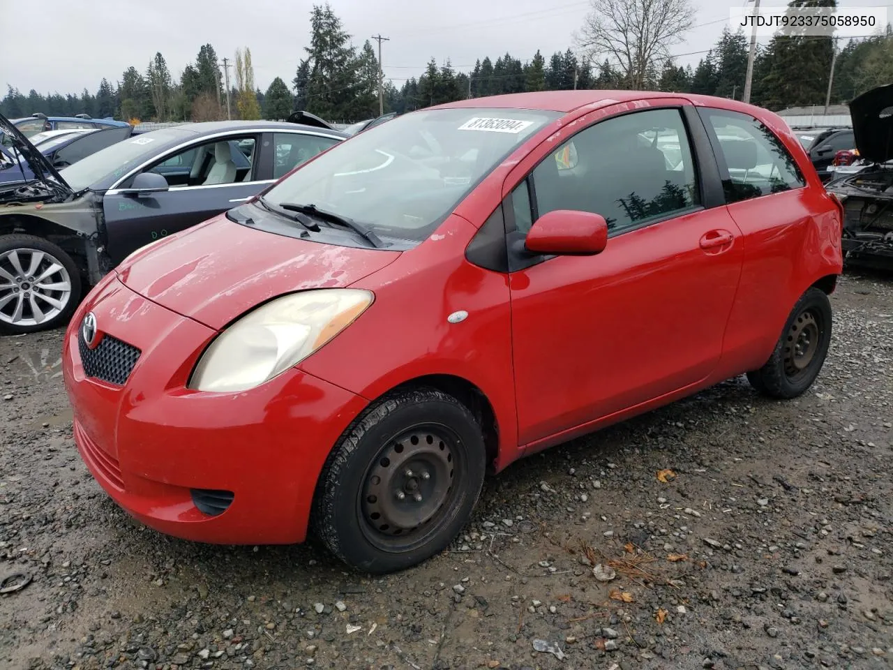 2007 Toyota Yaris VIN: JTDJT923375058950 Lot: 81363094