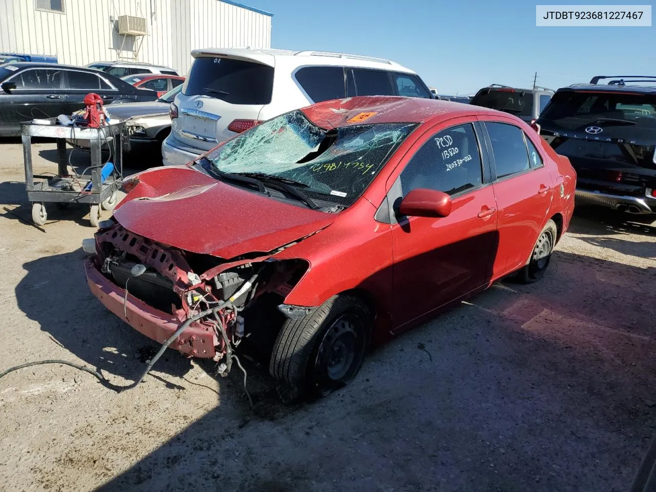 JTDBT923681227467 2008 Toyota Yaris