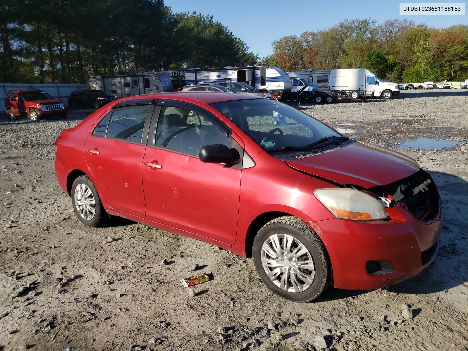 2008 Toyota Yaris VIN: JTDBT923681188153 Lot: 51601314