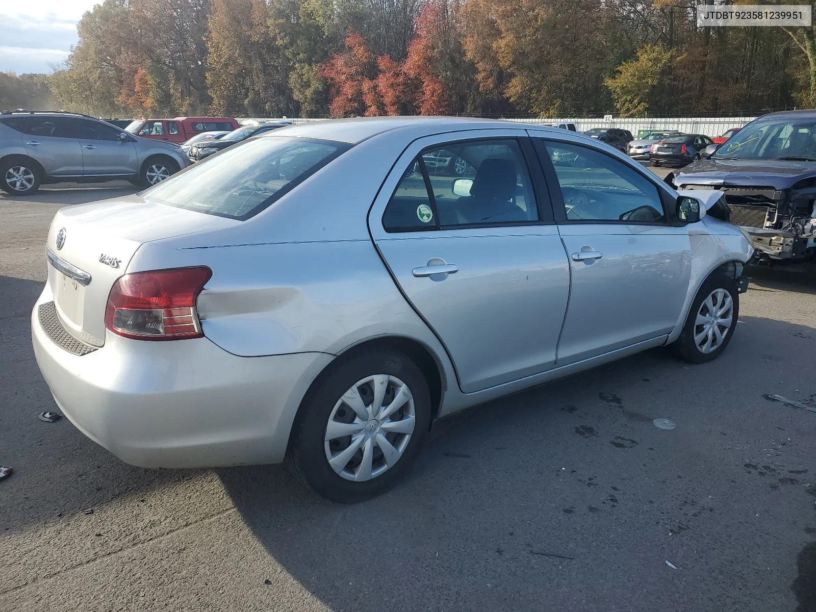 2008 Toyota Yaris VIN: JTDBT923581239951 Lot: 54310494