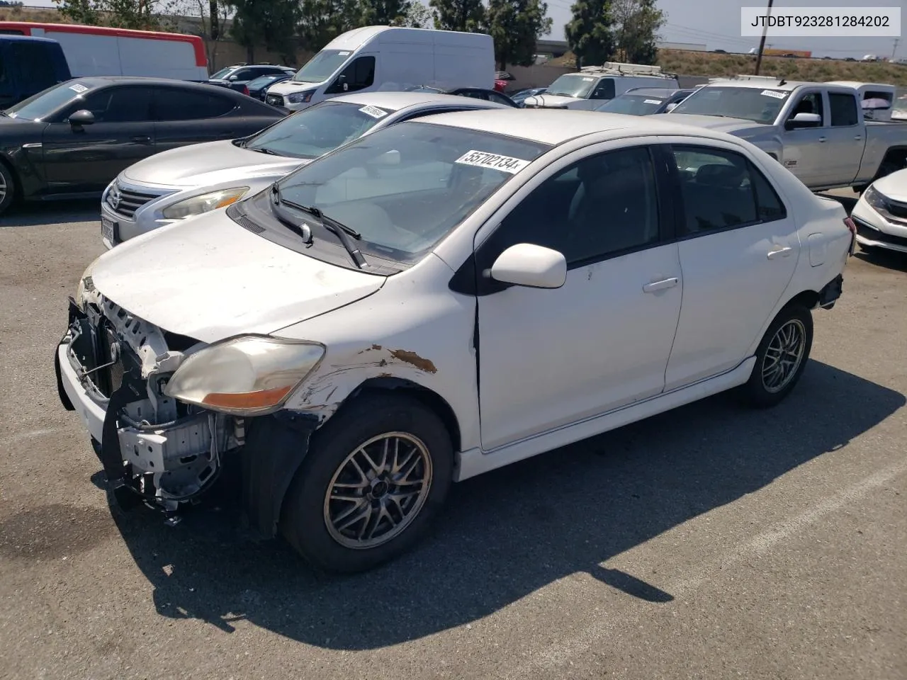 2008 Toyota Yaris VIN: JTDBT923281284202 Lot: 55702134