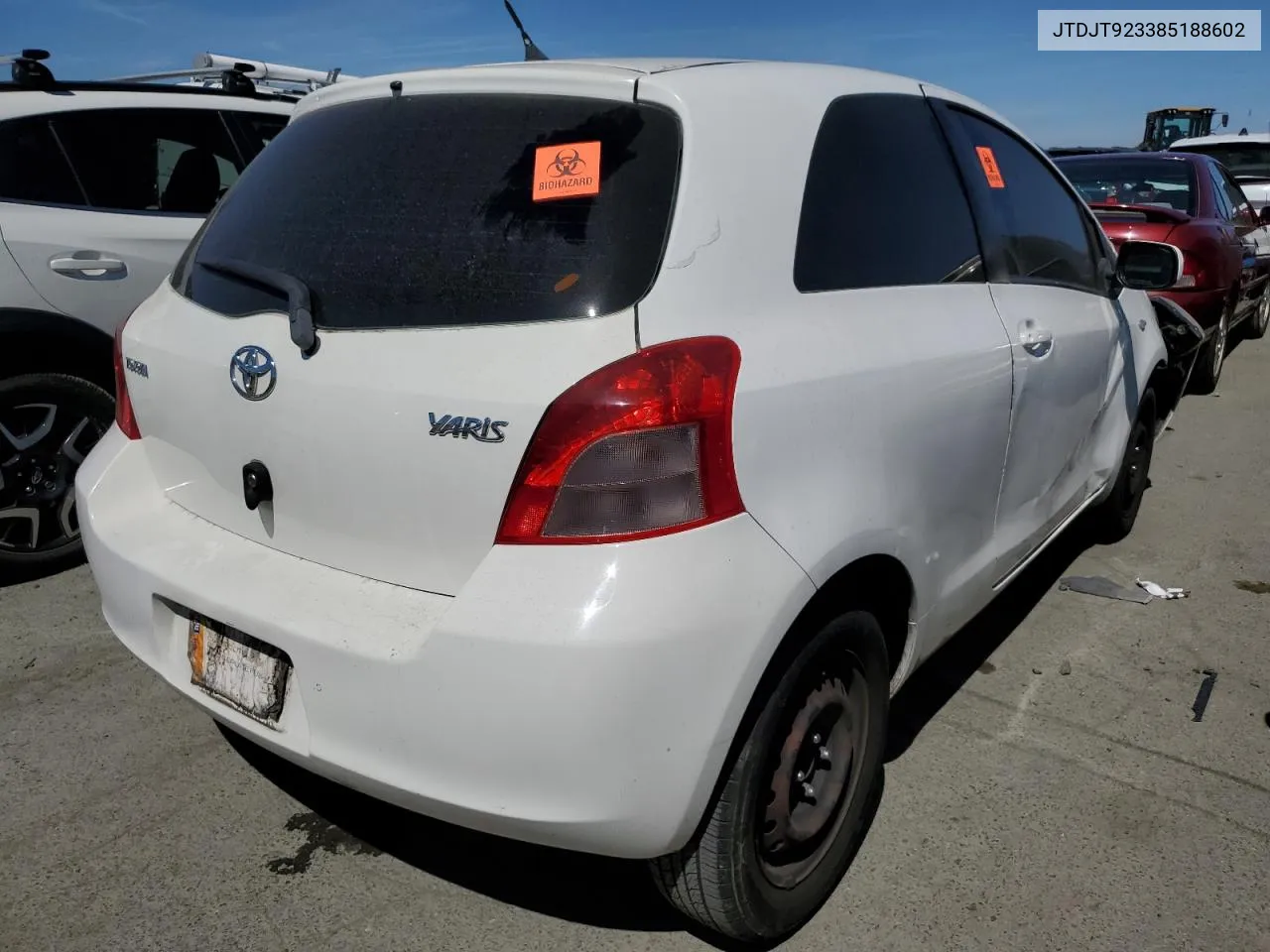 2008 Toyota Yaris VIN: JTDJT923385188602 Lot: 56962444