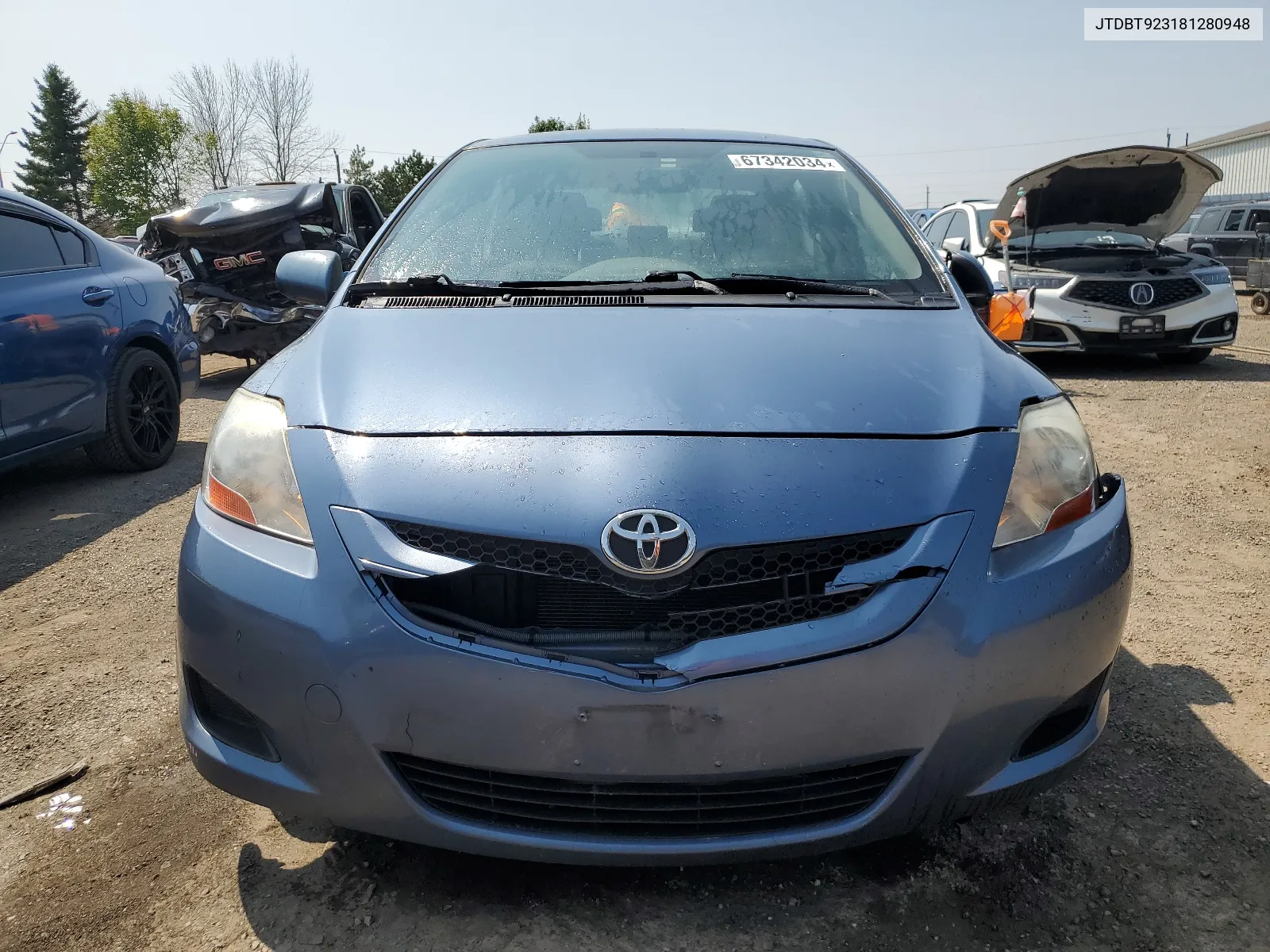 2008 Toyota Yaris VIN: JTDBT923181280948 Lot: 67342034