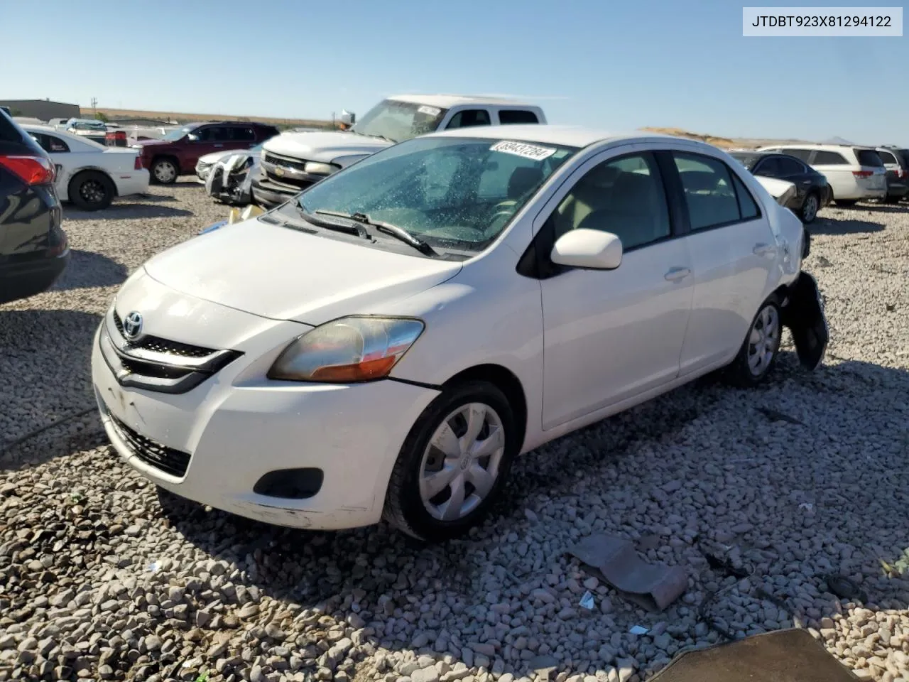 2008 Toyota Yaris VIN: JTDBT923X81294122 Lot: 69437284