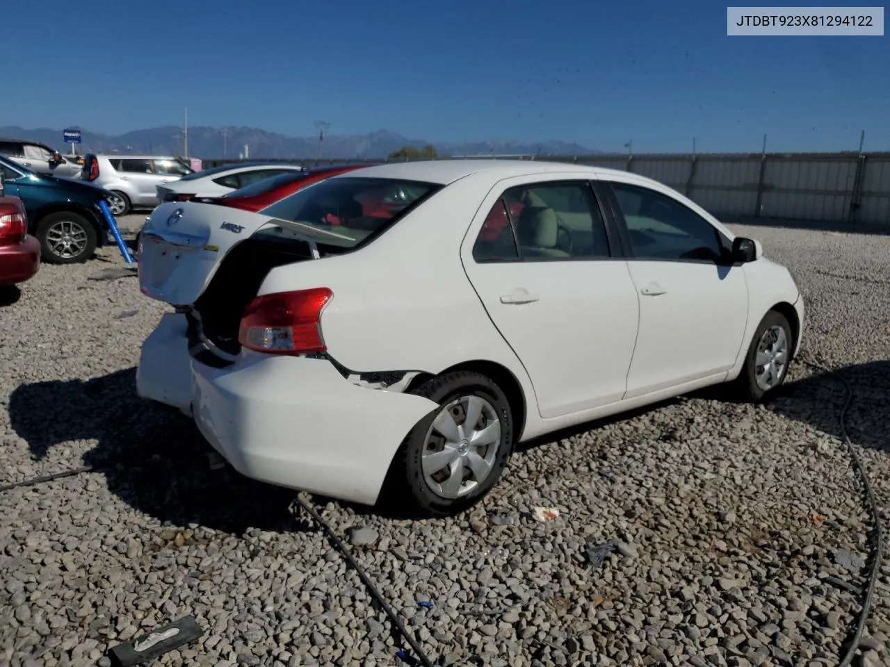 2008 Toyota Yaris VIN: JTDBT923X81294122 Lot: 69437284