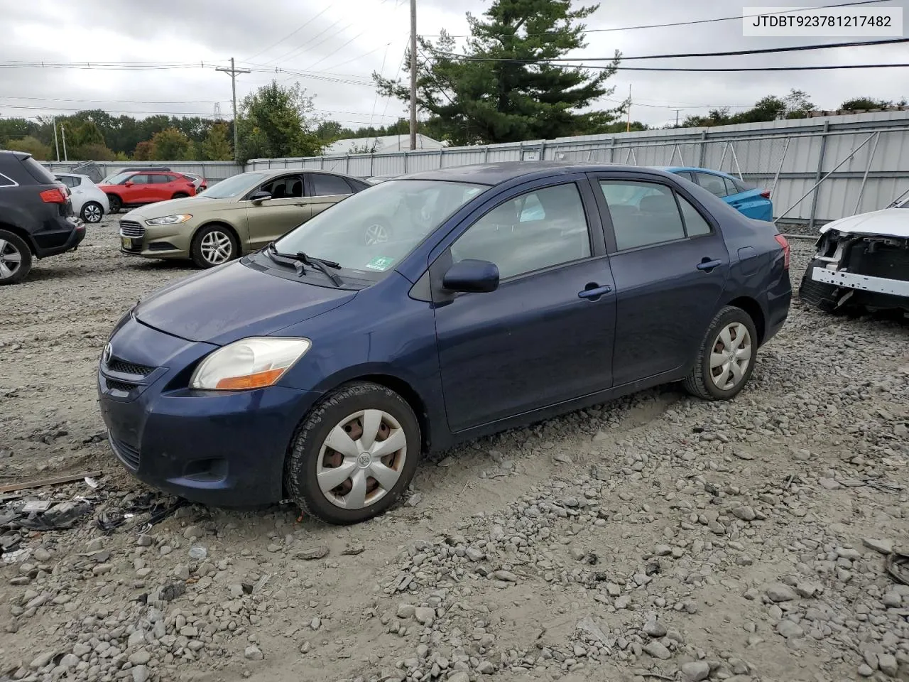 2008 Toyota Yaris VIN: JTDBT923781217482 Lot: 71876094