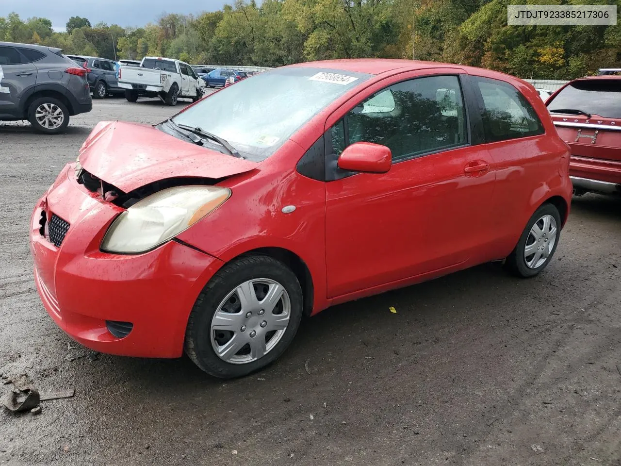 2008 Toyota Yaris VIN: JTDJT923385217306 Lot: 72988654