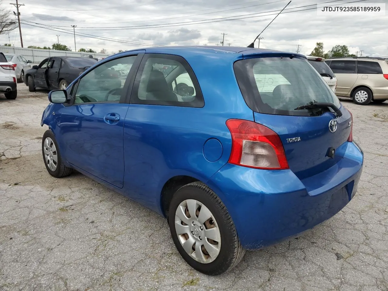 2008 Toyota Yaris VIN: JTDJT923585189959 Lot: 73572354