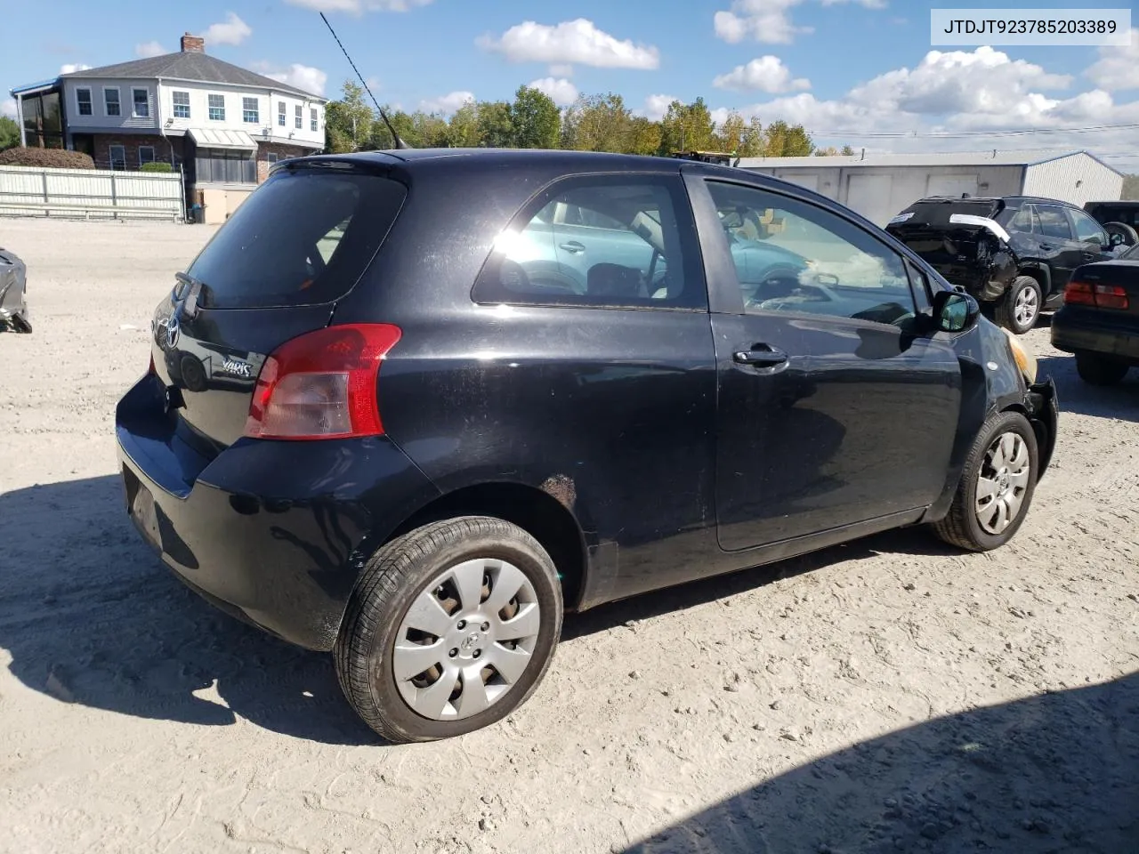 2008 Toyota Yaris VIN: JTDJT923785203389 Lot: 74066794