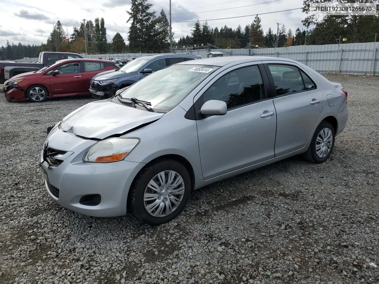 2008 Toyota Yaris VIN: JTDBT923081266670 Lot: 74853414