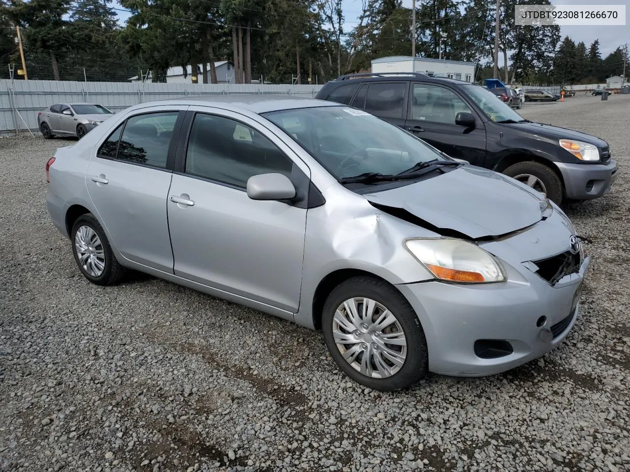 2008 Toyota Yaris VIN: JTDBT923081266670 Lot: 74853414