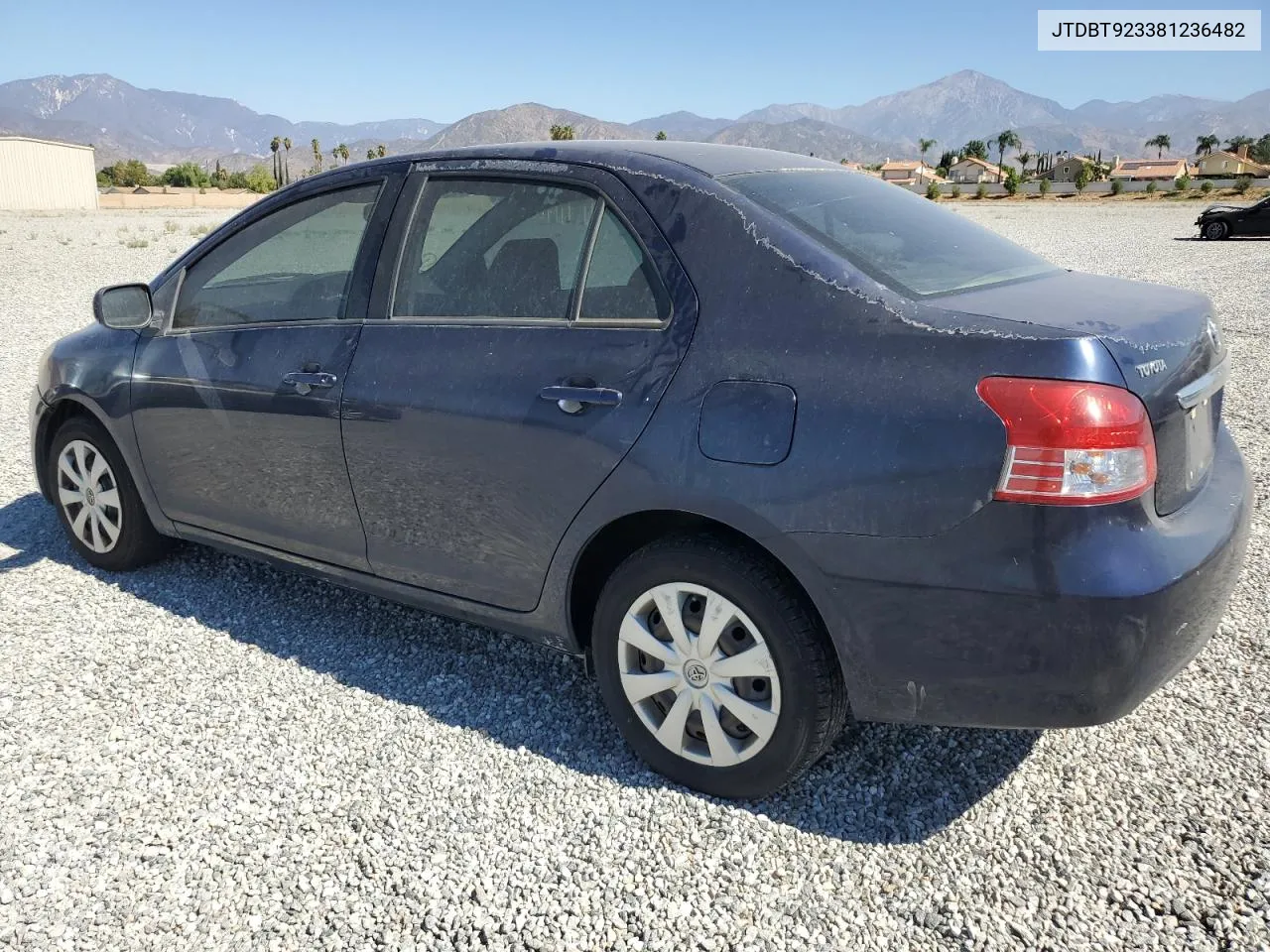 2008 Toyota Yaris VIN: JTDBT923381236482 Lot: 75270384